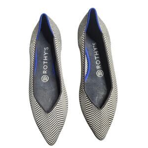 Rothy's The Point Cloud Grey Birdseye Knit Ballet Flats Size: 7.5